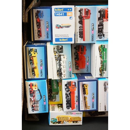 127 - Around 66 boxed Kibri HO gauge plastic model kits, all unbuilt, contents unchecked but appear good, ... 