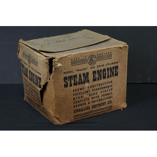 137 - 13 Stationary engines to include boxed SEL 1550 Twin Cylinder Major Steam Engine, boxed Mamod Power ... 