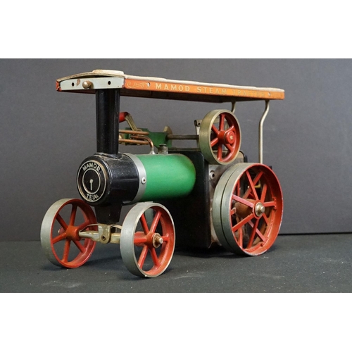 138 - Mamod Steam Tractor TE1A plus a boxed Merit Steam Engine (tatty box) and a group of steam accessorie... 