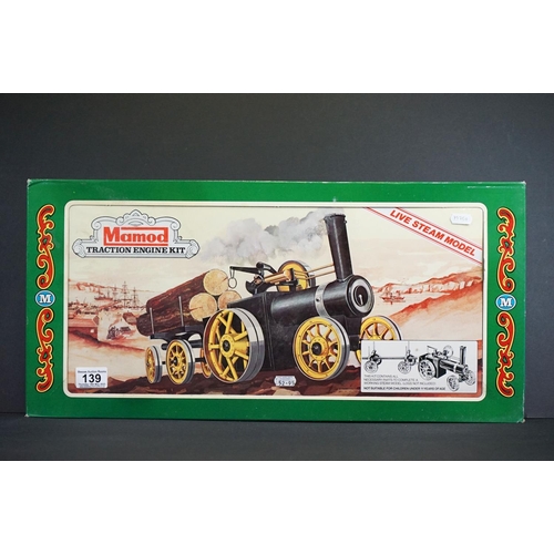 139 - Boxed Mamod Traction Engine Kit live steam model, complete and unused with instructions