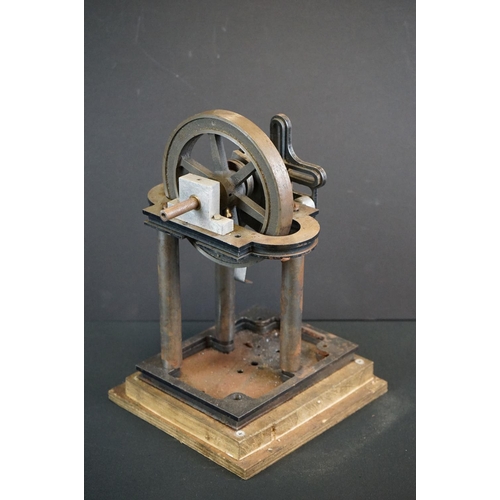 140 - Live Steam - A Four-column vertical stationary engine (missing a column) with 5 1/4