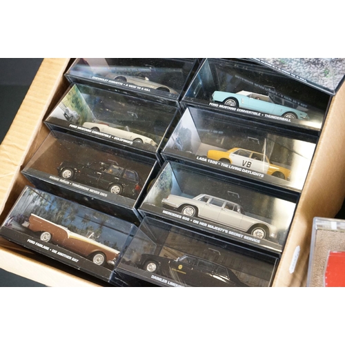 1158 - 54 Cased James Bond 007 GE Fabbri & Eaglemoss Collections diecast models. Diecast ex, cases gd (2 bo... 