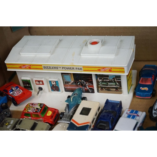 1159 - Over 75 play worn diecast models, mostly Hot Wheels & Kidco Lock-Ups, also featuring a quantity of d... 