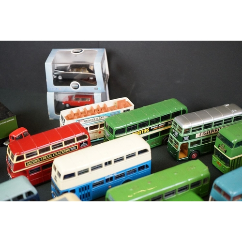 1162 - Around 50 diecast models, mostly buses, to include Corgi Original Omnibus, EFE, Dinky (completely re... 