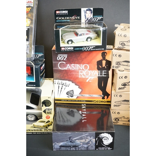 1165 - 27 Boxed / carded James Bond 007 diecast models to include Corgi, Hot Wheels, Kyosho and Italeri exa... 