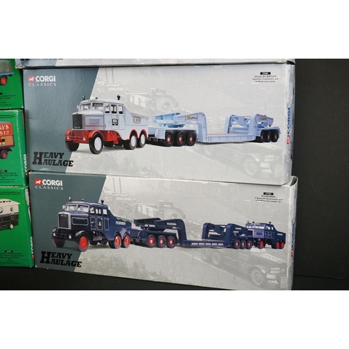 1169 - 15 Boxed Corgi diecast models to include 3 x Heavy Haulage (17601, 17701, 17602), 4 x The Showmans R... 