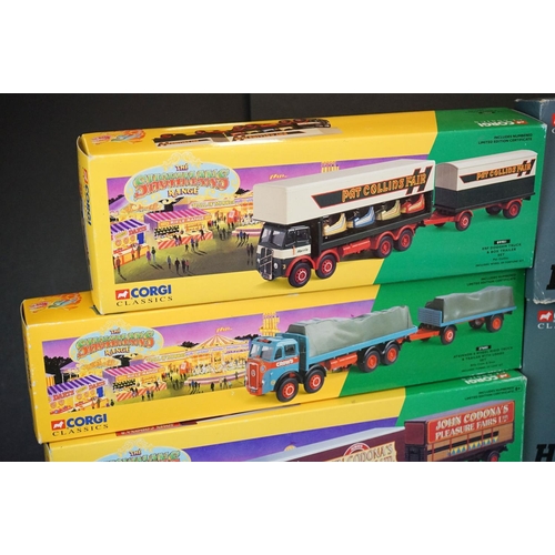 1169 - 15 Boxed Corgi diecast models to include 3 x Heavy Haulage (17601, 17701, 17602), 4 x The Showmans R... 