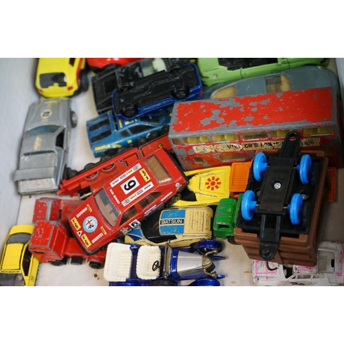 1171 - Around 60 play worn diecast models to include Matchbox, Corgi and Zylmex examples, featuring Matchbo... 