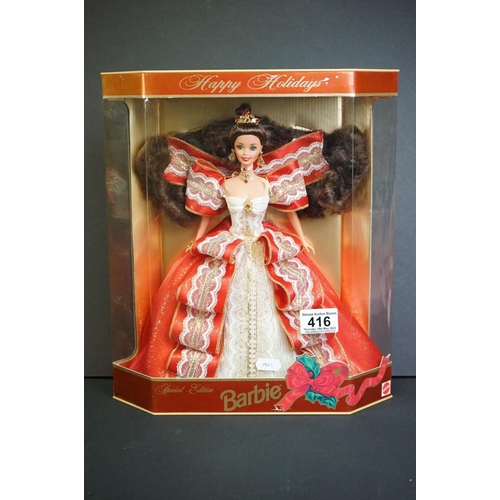 416 - Barbie - 11 Boxed 'holiday season related' Mattel Barbie dolls to include Celebration Barbie 28269, ... 