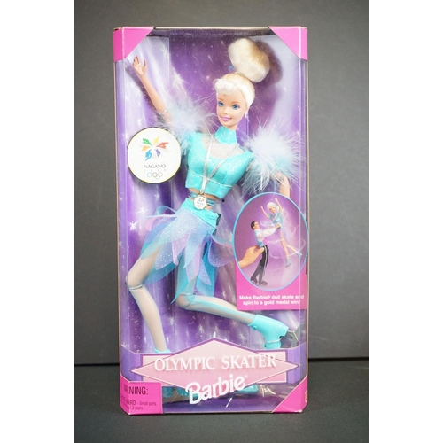 420 - Barbie - Six Olympics related Mattel Barbie dolls to include Fire and Ice Salt Lake City 2002 53863,... 