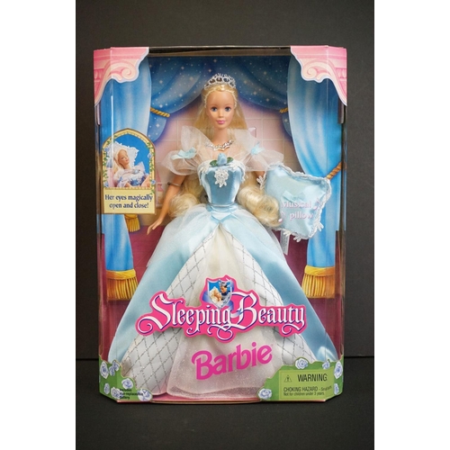 429 - Barbie - 10 Boxed Mattel Barbie, Sleeping Beauty 20489, Snow White 21130, Snow White 19898, Elizabet... 