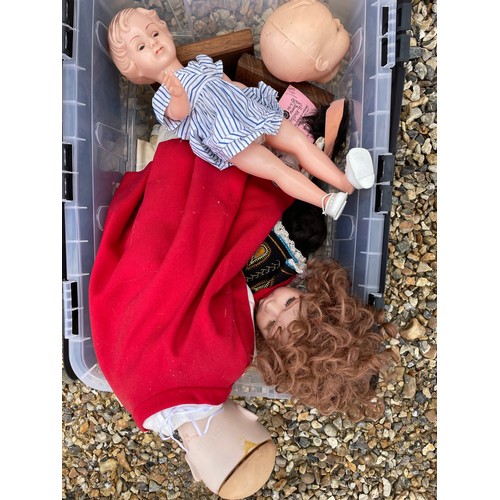 449 - Large collection of mixed mid 20th C to contemporary dolls and accessories (9 boxes)