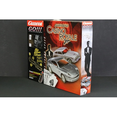 263 - Boxed Carrera Go!!! James Bond Casino Royale 1:43 scale slot racing system, no. 62004 (appears gd, u... 