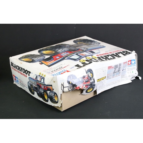 268 - Boxed Tamiya 58633 1/10 Blackfoot r/c Off Road Pick Up with Attack SR controller, contents unchecked... 