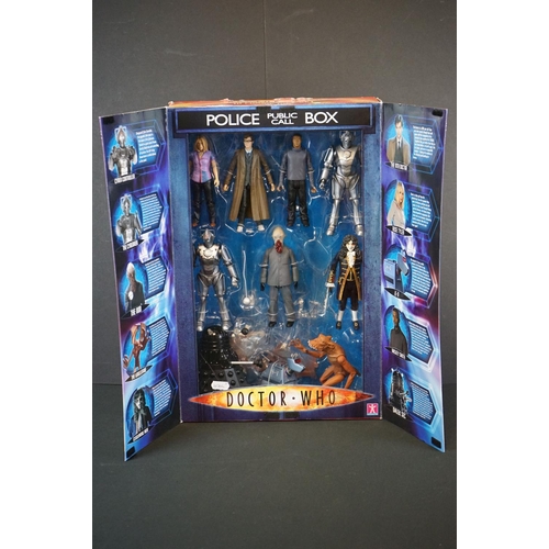 200 - Two boxed Character Doctor Who 10 Figure Gift Sets featuring Series 1 & 2, vg overall with some edge... 