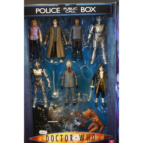 200 - Two boxed Character Doctor Who 10 Figure Gift Sets featuring Series 1 & 2, vg overall with some edge... 