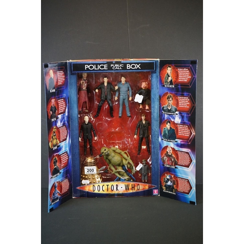 200 - Two boxed Character Doctor Who 10 Figure Gift Sets featuring Series 1 & 2, vg overall with some edge... 