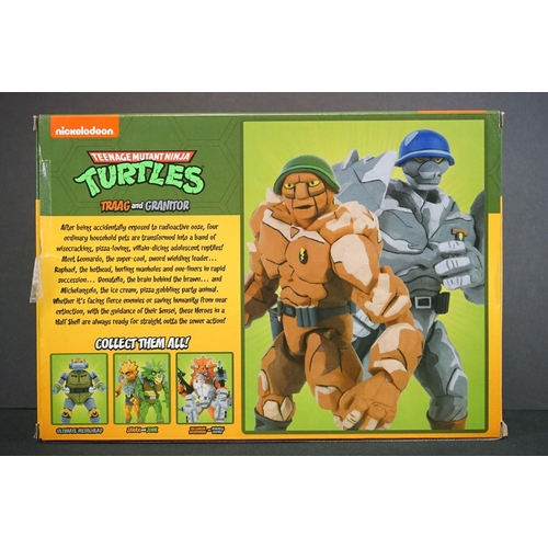 201 - Two boxed Neca Teenage Mutant Ninja Turtles TMNT figure sets to include Rasputin and Genghis and Tra... 