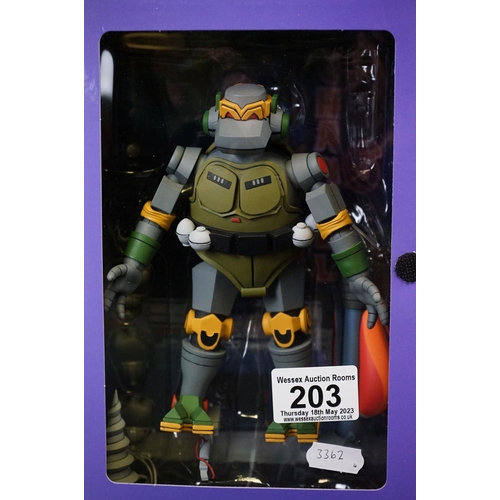 203 - Four boxed Neca Teenage Mutant Ninja Turtles figures to include Vol 2 The Wrath of Krang, Vol 1The M... 