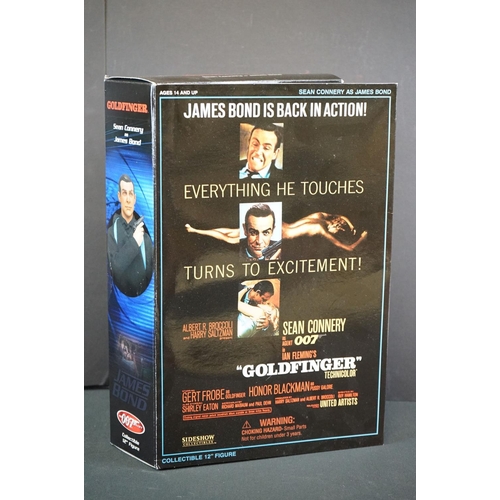 206 - Two boxed Sideshow Collectibles James Bond 007 ' Goldfinger ' 12