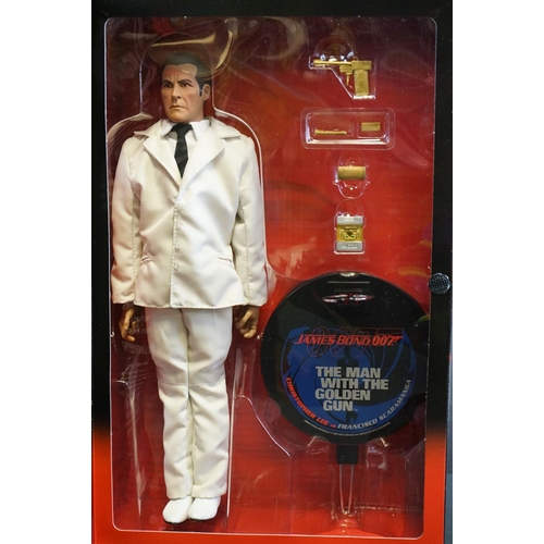 207 - Two boxed Sideshow Toy James Bond 007 ' The Man With The Golden Gun ' Collectible 12