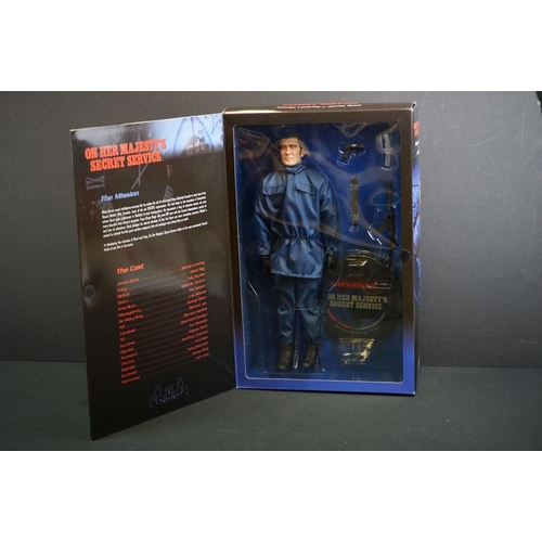 212 - Two boxed Sideshow Toy James Bond 007 'On Her Majesty's Secret Service' Collectible 12