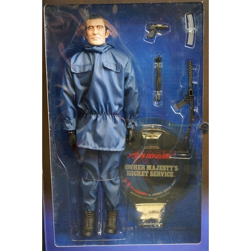 212 - Two boxed Sideshow Toy James Bond 007 'On Her Majesty's Secret Service' Collectible 12