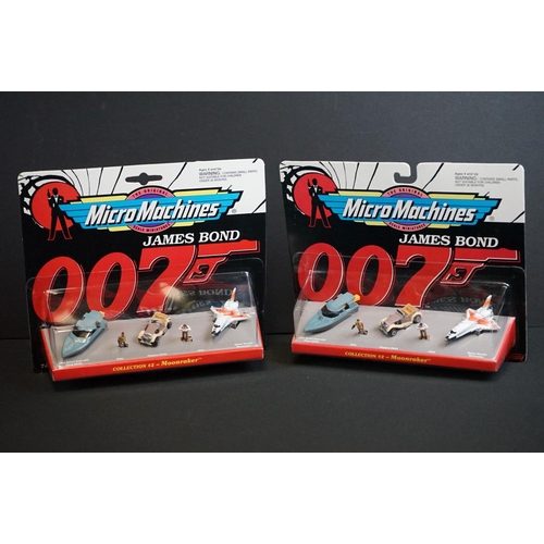 220 - James Bond - Eight boxed / carded Galoob Micro Machines James Bond 007 sets to include 2 x 74810, 2 ... 