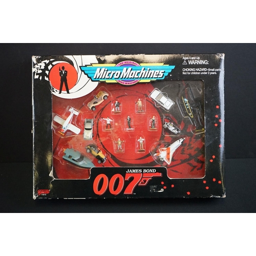 220 - James Bond - Eight boxed / carded Galoob Micro Machines James Bond 007 sets to include 2 x 74810, 2 ... 