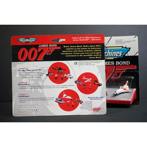 220 - James Bond - Eight boxed / carded Galoob Micro Machines James Bond 007 sets to include 2 x 74810, 2 ... 