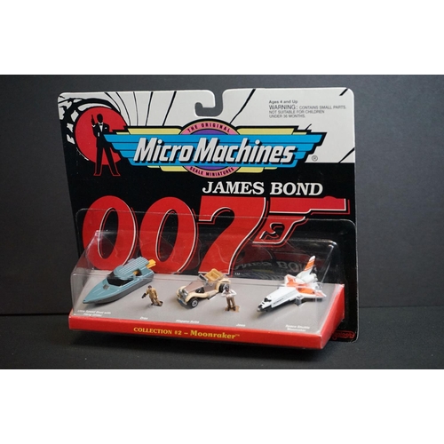 220 - James Bond - Eight boxed / carded Galoob Micro Machines James Bond 007 sets to include 2 x 74810, 2 ... 