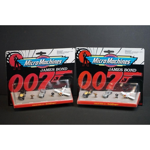 220 - James Bond - Eight boxed / carded Galoob Micro Machines James Bond 007 sets to include 2 x 74810, 2 ... 