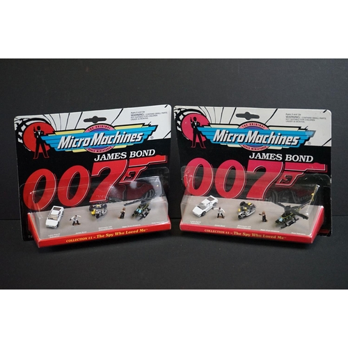 220 - James Bond - Eight boxed / carded Galoob Micro Machines James Bond 007 sets to include 2 x 74810, 2 ... 