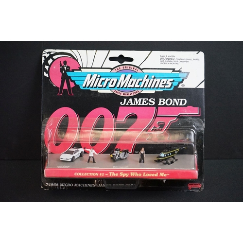 220 - James Bond - Eight boxed / carded Galoob Micro Machines James Bond 007 sets to include 2 x 74810, 2 ... 