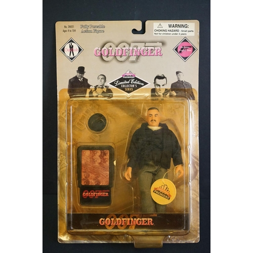 222 - James Bond - Seven carded Exclusive Premiere James Bond 007 action figures to include 4 x Goldfinger... 