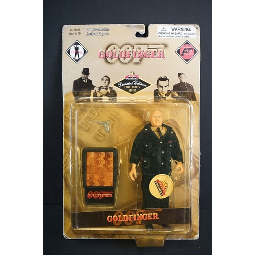 222 - James Bond - Seven carded Exclusive Premiere James Bond 007 action figures to include 4 x Goldfinger... 