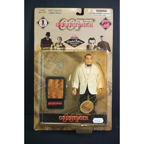 222 - James Bond - Seven carded Exclusive Premiere James Bond 007 action figures to include 4 x Goldfinger... 