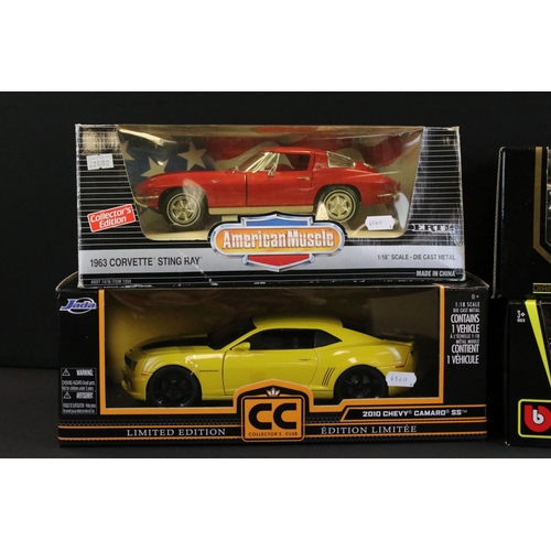 1231 - Eight boxed 1/80 diecast models to include 6 x Burago (2 x Gold featuring Jaguar E Cabriolet & Jagua... 