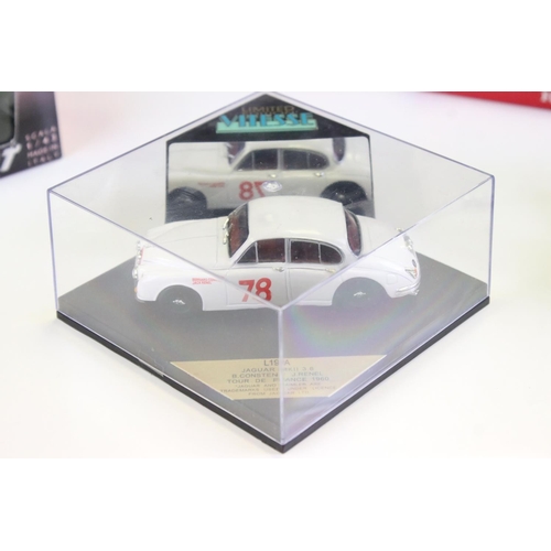 1233 - 14 Boxed / cased diecast racing car models, 1:43 scale or similar, to include 4 x Best Model, 3 x Vi... 