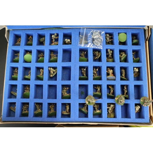 177 - Strategy Gaming - Quantity of metal & plastic painted military figures & vehicles to include Warlord... 