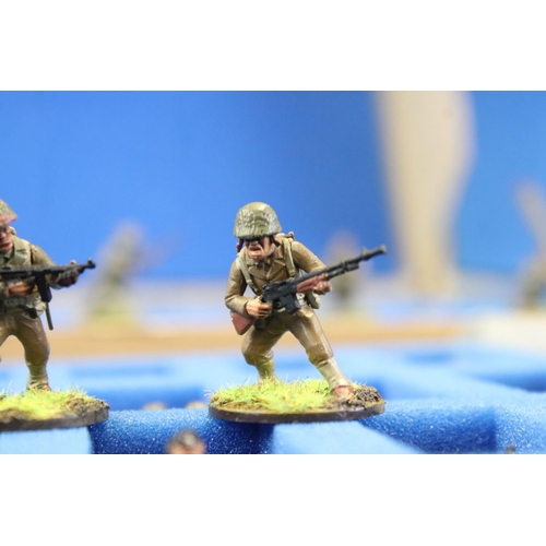 177 - Strategy Gaming - Quantity of metal & plastic painted military figures & vehicles to include Warlord... 