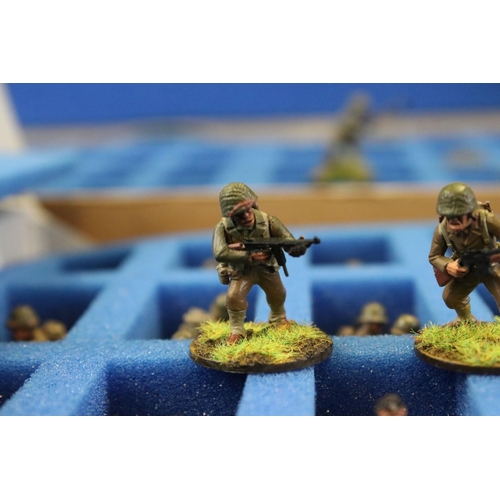 177 - Strategy Gaming - Quantity of metal & plastic painted military figures & vehicles to include Warlord... 