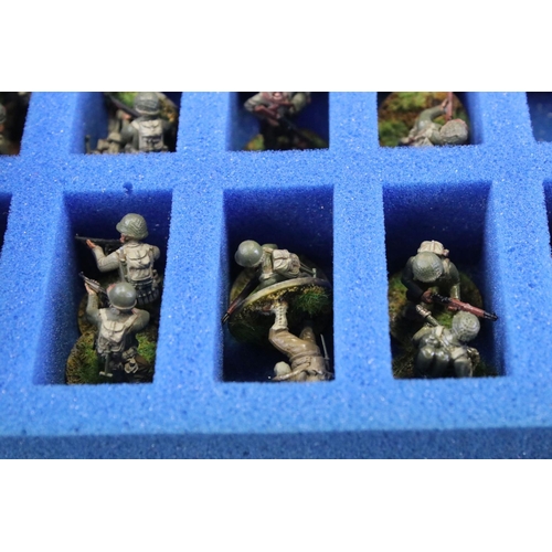 177 - Strategy Gaming - Quantity of metal & plastic painted military figures & vehicles to include Warlord... 