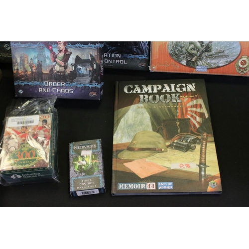 191 - Games Workshop / Fantasy Gaming - 28 Boxed accessories to include 17 x Netrunner, 5 x Memoir 44, 4 x... 