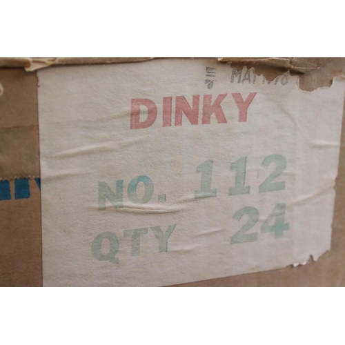 1322 - Ex Shop Stock Dinky - Opened trade box containing 24 x Dinky 112 Purdey's TR7 diecast models, outer ... 