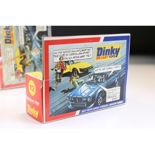 1333 - Ex Shop Stock - Trade box containing 6 x Dinky 112 Purdey's TR7 diecast models, the models are packe... 