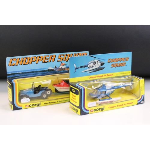 1384 - Two boxed Corgi Chopper Squad diecast models to include 927 Jet Ranger and 35 Surf Rescue, both ex