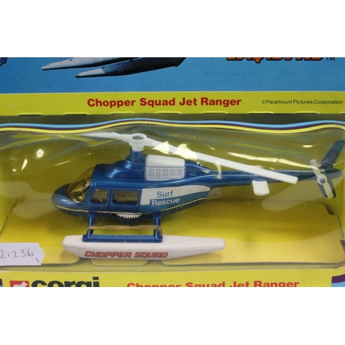 1384 - Two boxed Corgi Chopper Squad diecast models to include 927 Jet Ranger and 35 Surf Rescue, both ex