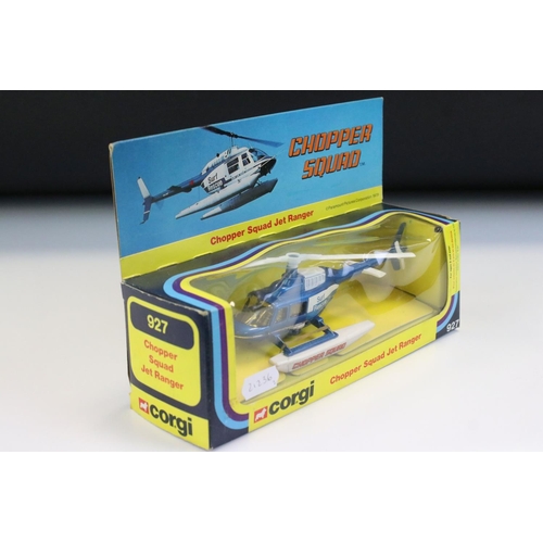 1384 - Two boxed Corgi Chopper Squad diecast models to include 927 Jet Ranger and 35 Surf Rescue, both ex