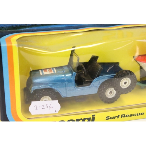 1384 - Two boxed Corgi Chopper Squad diecast models to include 927 Jet Ranger and 35 Surf Rescue, both ex